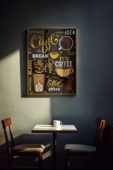 Coffe Temalı Canvas Tablo